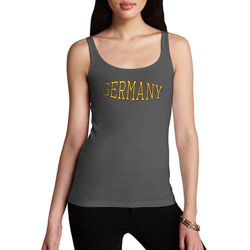 Funny Tank Tops For Women Germany College Grunge Women's Tank Top X-Large Dark Grey