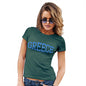 Funny T-Shirts For Women Greece College Grunge Women's T-Shirt Large Bottle Green