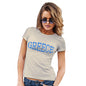 Womens Novelty T Shirt Greece College Grunge Women's T-Shirt Small Natural