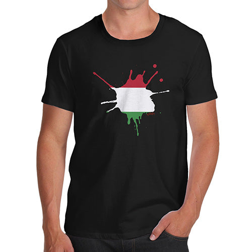 Funny Tshirts For Men Hungary Splat Men's T-Shirt X-Large Black