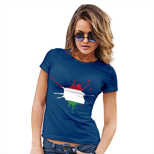 Funny Gifts For Women Hungary Splat Women's T-Shirt Medium Royal Blue