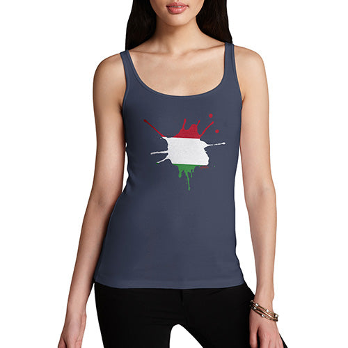 Funny Tank Tops For Women Hungary Splat Women's Tank Top X-Large Navy