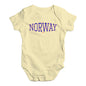 Norway College Grunge Baby Unisex Baby Grow Bodysuit