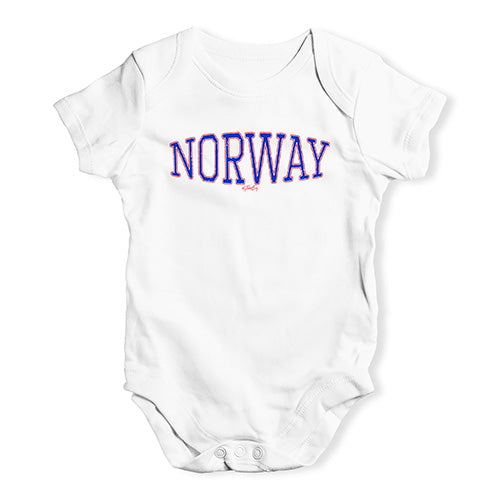 Norway College Grunge Baby Unisex Baby Grow Bodysuit