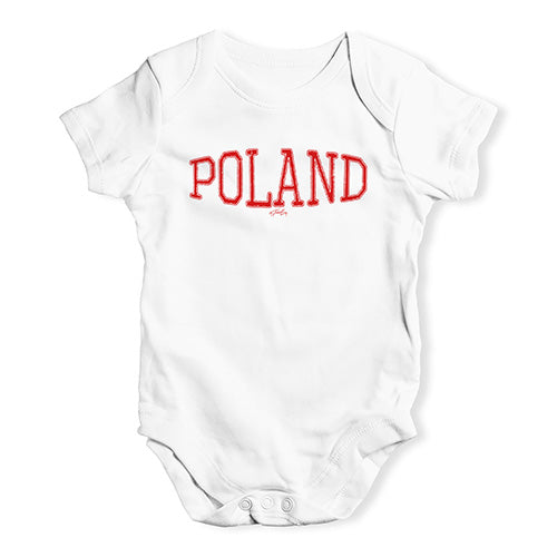 Poland College Grunge Baby Unisex Baby Grow Bodysuit