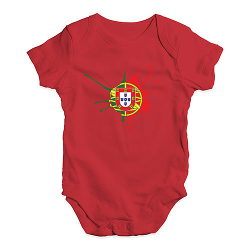 Portugal Splat Baby Unisex Baby Grow Bodysuit