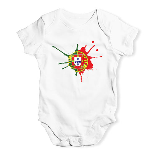 Portugal Splat Baby Unisex Baby Grow Bodysuit