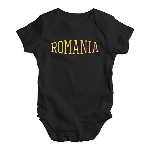 Romania College Grunge Baby Unisex Baby Grow Bodysuit
