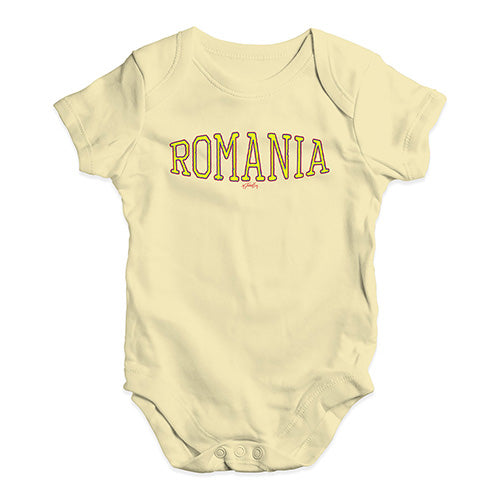 Romania College Grunge Baby Unisex Baby Grow Bodysuit