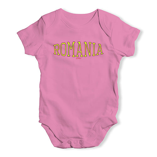 Romania College Grunge Baby Unisex Baby Grow Bodysuit