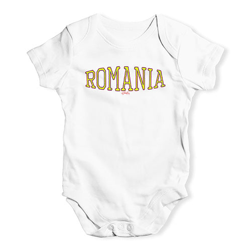 Romania College Grunge Baby Unisex Baby Grow Bodysuit
