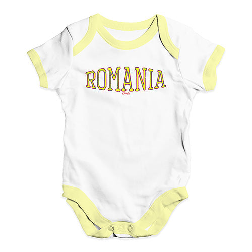 Romania College Grunge Baby Unisex Baby Grow Bodysuit