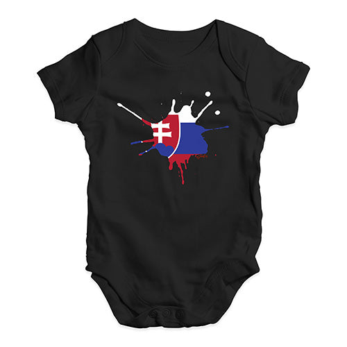 Slovakia Splat Baby Unisex Baby Grow Bodysuit