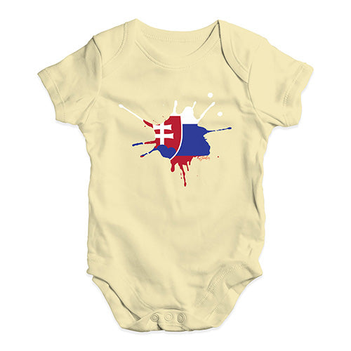 Slovakia Splat Baby Unisex Baby Grow Bodysuit