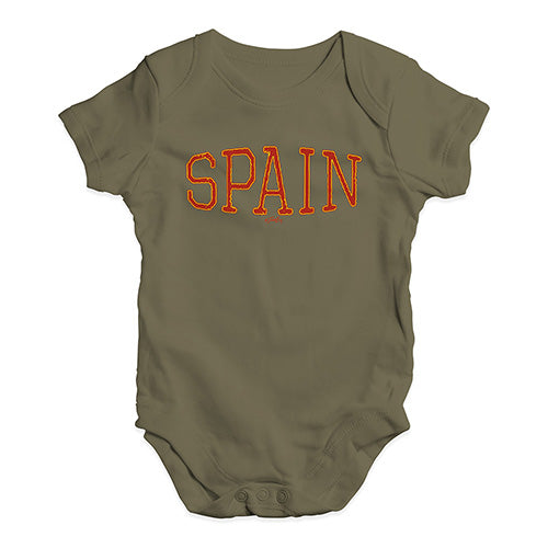 Spain College Grunge Baby Unisex Baby Grow Bodysuit