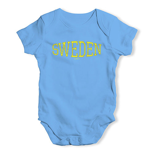 Sweden College Grunge Baby Unisex Baby Grow Bodysuit