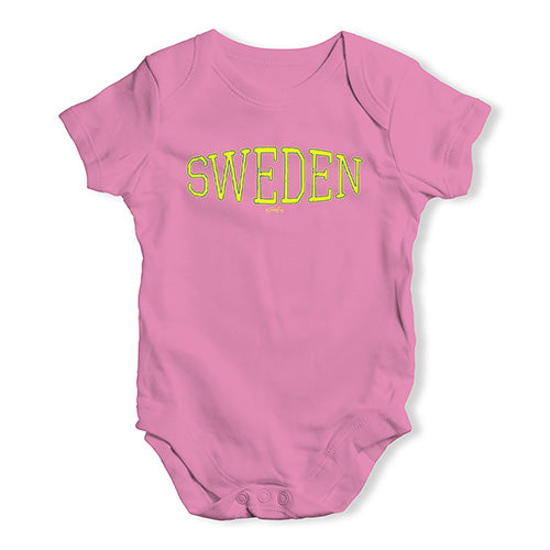 Sweden College Grunge Baby Unisex Baby Grow Bodysuit