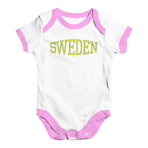 Sweden College Grunge Baby Unisex Baby Grow Bodysuit