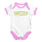 Sweden College Grunge Baby Unisex Baby Grow Bodysuit