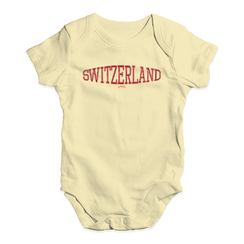 Switzerland College Grunge Baby Unisex Baby Grow Bodysuit