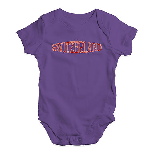 Switzerland College Grunge Baby Unisex Baby Grow Bodysuit