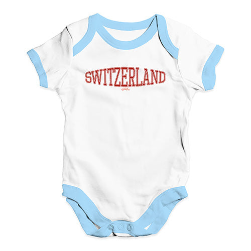 Switzerland College Grunge Baby Unisex Baby Grow Bodysuit