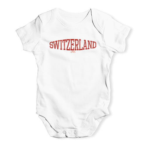 Switzerland College Grunge Baby Unisex Baby Grow Bodysuit