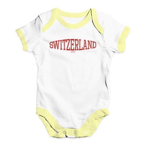 Switzerland College Grunge Baby Unisex Baby Grow Bodysuit