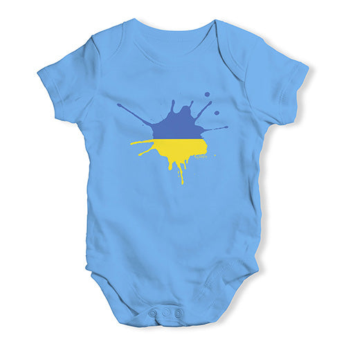 Ukraine Splat Baby Unisex Baby Grow Bodysuit