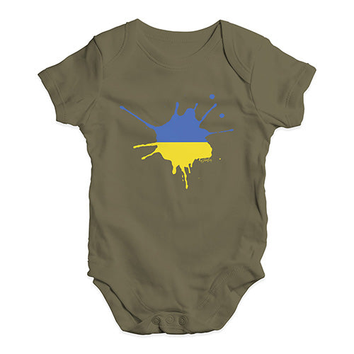 Ukraine Splat Baby Unisex Baby Grow Bodysuit