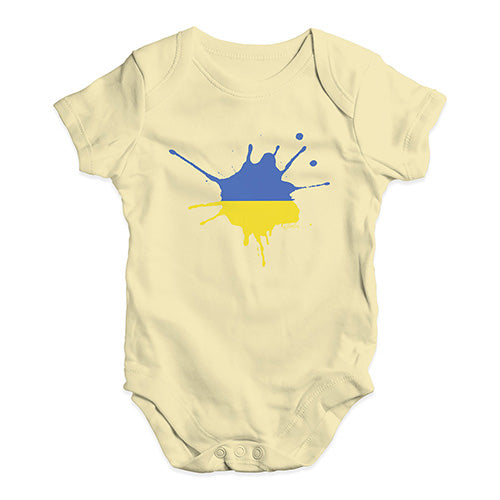 Ukraine Splat Baby Unisex Baby Grow Bodysuit