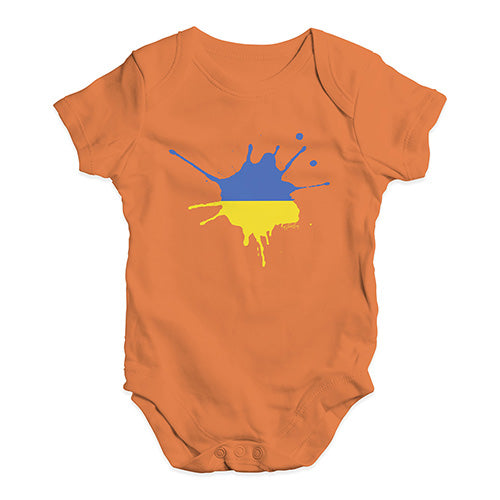 Ukraine Splat Baby Unisex Baby Grow Bodysuit