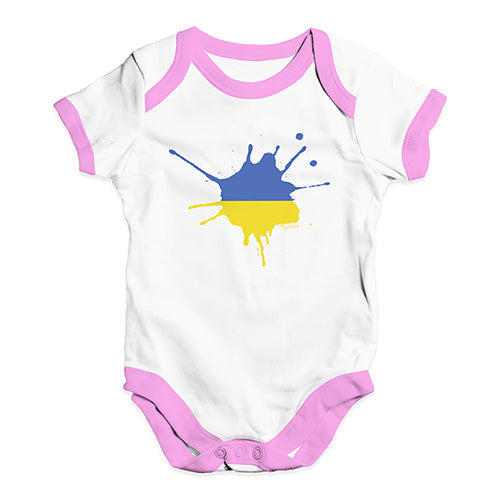 Ukraine Splat Baby Unisex Baby Grow Bodysuit