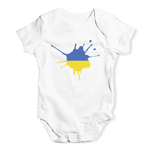 Ukraine Splat Baby Unisex Baby Grow Bodysuit