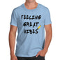 Funny T-Shirts For Men Sarcasm Feeling Great Vibes Men's T-Shirt Large Sky Blue