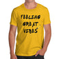 Novelty Tshirts Men Funny Feeling Great Vibes Men's T-Shirt Small Yellow