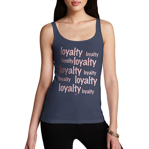 Womens Humor Novelty Graphic Funny Tank Top Loyalty Repeat Women's Tank Top X-Large Navy