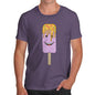 Mens Novelty T Shirt Christmas Melting Ice Lolly Men's T-Shirt X-Large Plum