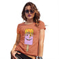 Novelty Tshirts Women Melting Ice Lolly Women's T-Shirt X-Large Orange