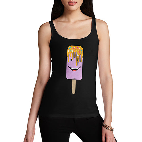 Funny Tank Tops For Women Melting Ice Lolly Women's Tank Top Large Black