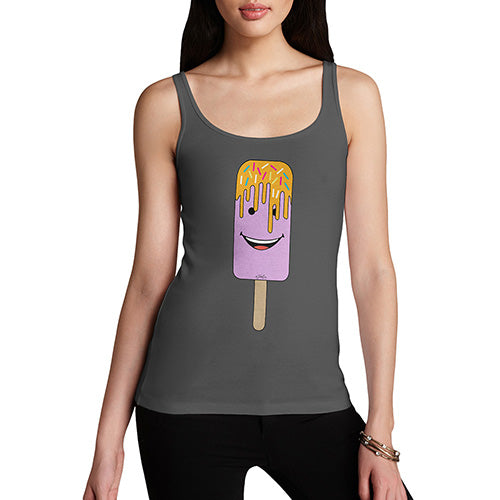 Funny Tank Tops For Women Melting Ice Lolly Women's Tank Top X-Large Dark Grey
