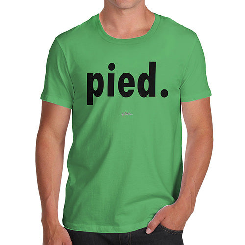 Mens Novelty T Shirt Christmas Pied Men's T-Shirt Medium Green
