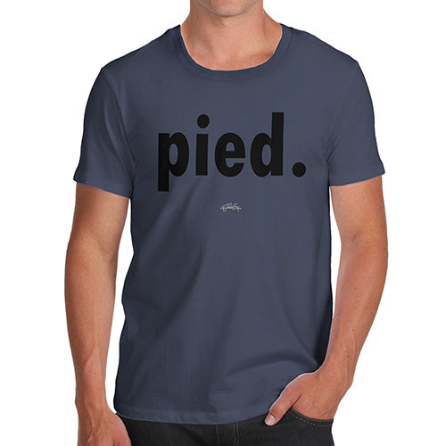 Novelty Tshirts Men Pied Men's T-Shirt Medium Navy