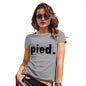 Funny T-Shirts For Women Pied Women's T-Shirt Small Light Grey