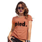 Funny Shirts For Women Pied Women's T-Shirt Medium Orange