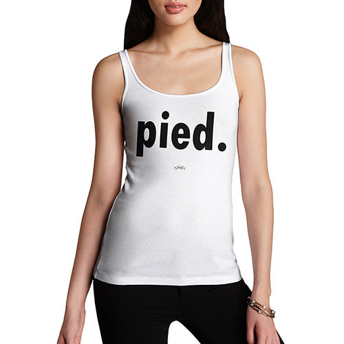 Funny Gifts For Women Pied Women's Tank Top X-Large White