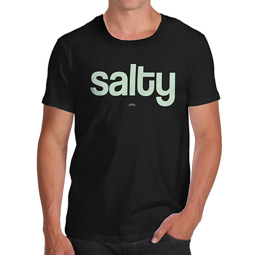 Funny T-Shirts For Men Salty Men's T-Shirt Small Black
