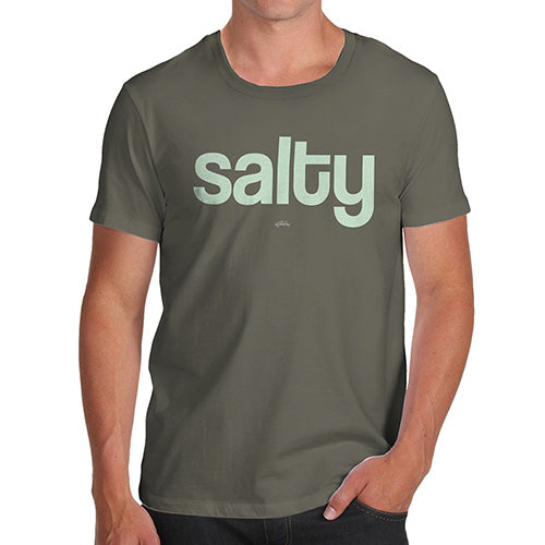 Mens Funny Sarcasm T Shirt Salty Men's T-Shirt Small Khaki