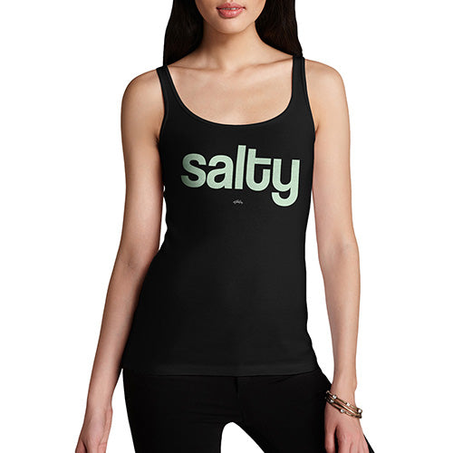 Womens Novelty Tank Top Salty Women's Tank Top Small Black