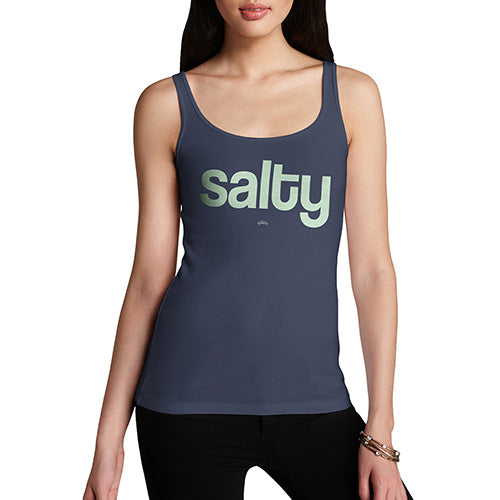 Funny Tank Tops For Women Salty Women's Tank Top X-Large Navy